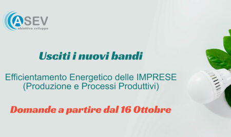 Usciti i Bandi per l’Efficientamento Energetico delle IMPRESE